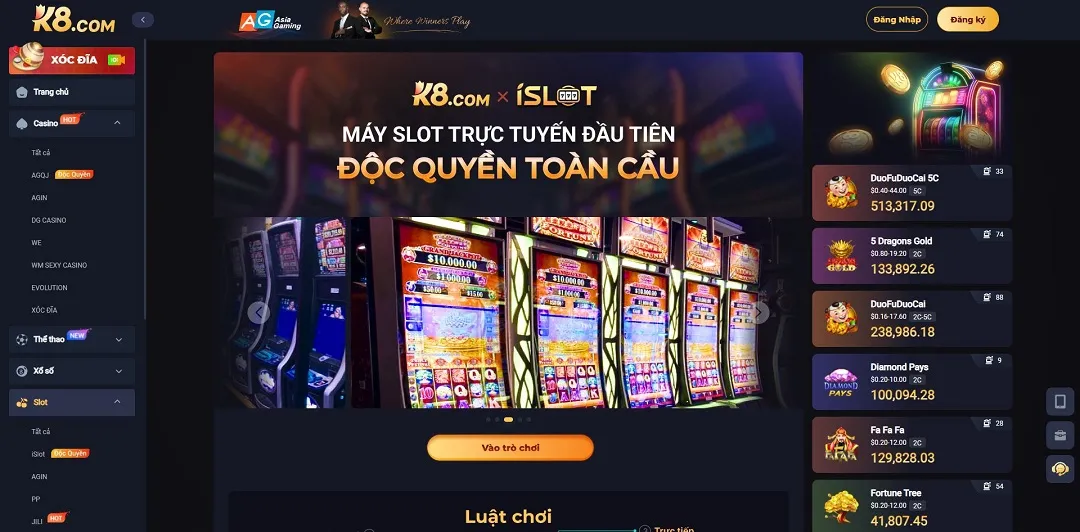 Kho game đa dạng tại iSlot K8